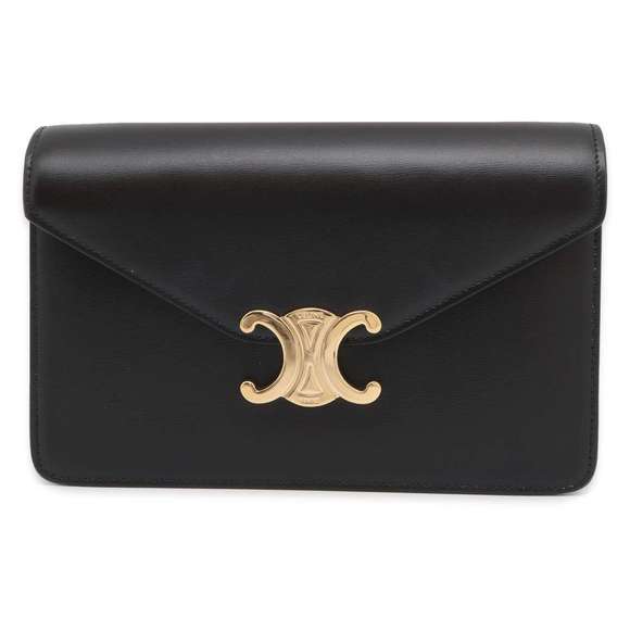Celine Triomphe Chain Wallet Black - Picture 1 of 14